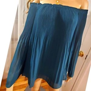 Max Studio Peasant Bohemian Emerald Green Tunic To